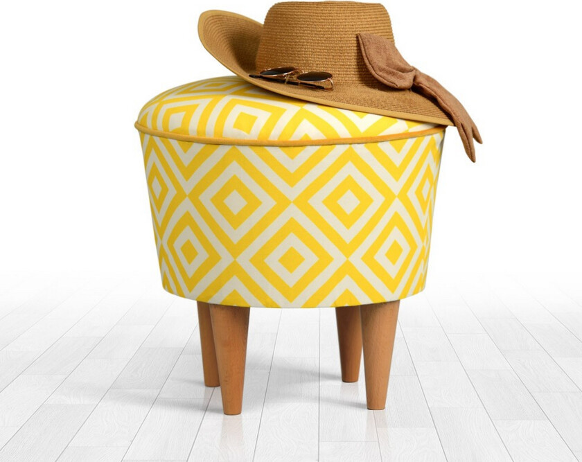 Bordentown Sittepuff 42 cm - Gul