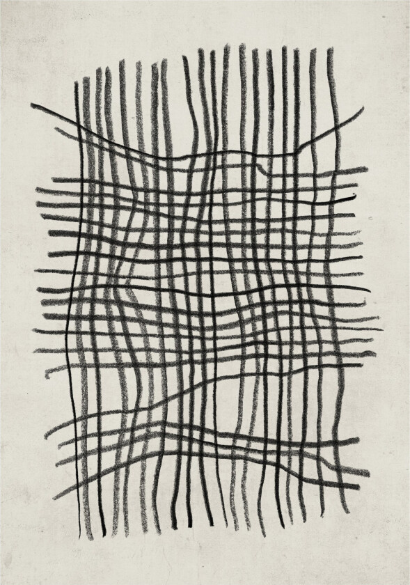 Poster Linework 50x70 cm - Beige/Svart