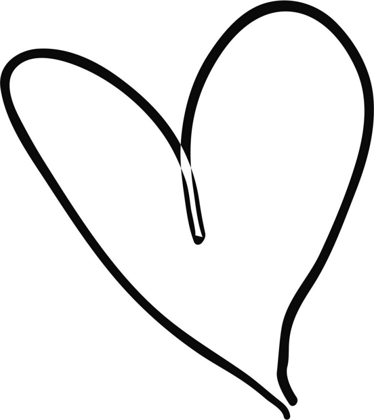 Poster Heart 30x40 cm - Svart/Hvit