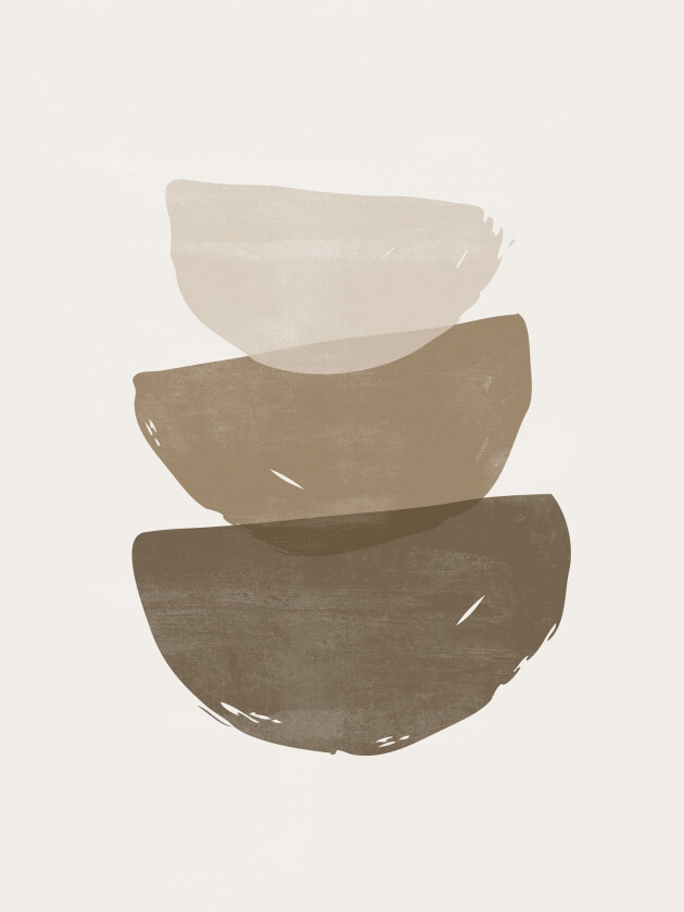 Poster Brush strokes 30x40 cm - Beige