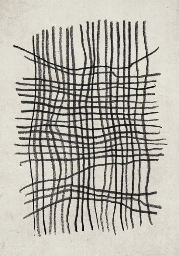 Poster Linework 70x100 cm - Beige/Svart