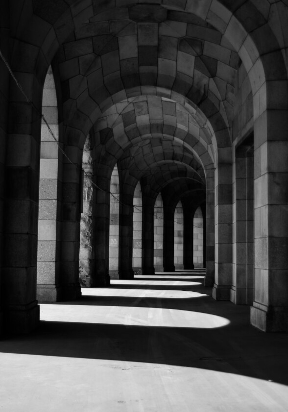 Poster Walkway 70x100 cm - Beige