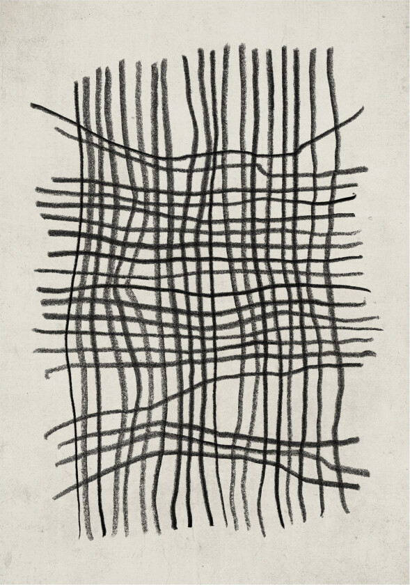 Poster Linework 21x30 cm - Beige/Svart