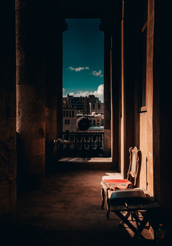 Poster Tunnel vision 70x100 cm - Brun