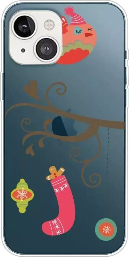 iPhone 13 Plast Jul Deksel - Gjennomsiktig - Jule Dekorasjoner