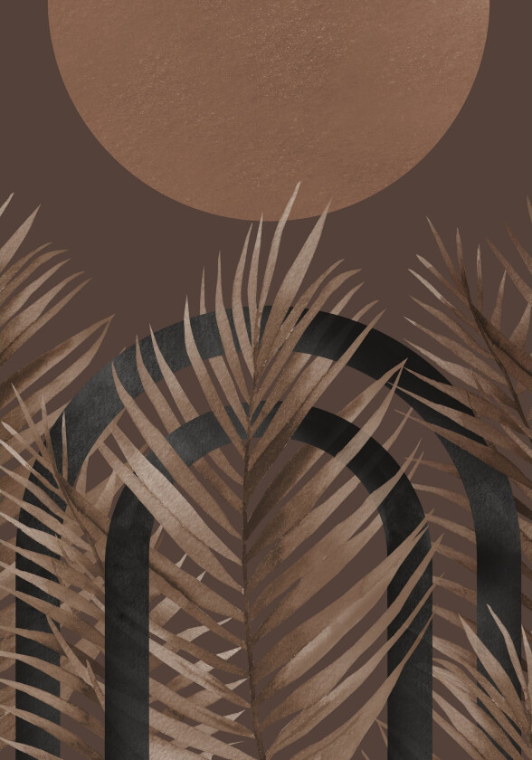 Poster Structures 70x100 cm - Brun