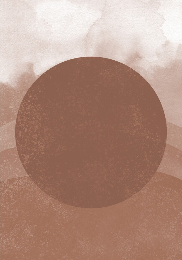 Poster Soft shades 70x100 cm - Brun