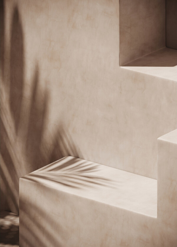 Poster Sun stripes 50x70 cm - Beige