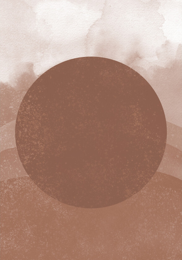 Poster Soft shades 21x30 cm - Brun