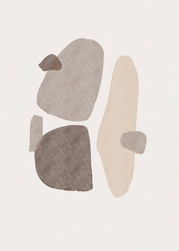 Poster Shapes 50x70 cm - Svart/Hvit