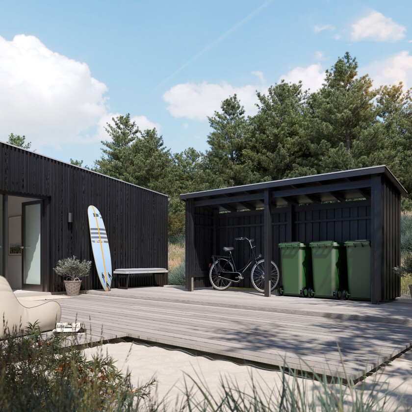 PLUS Nordic Multi Hagehus 4,7 m² -2 Moduler Åpen - Grå