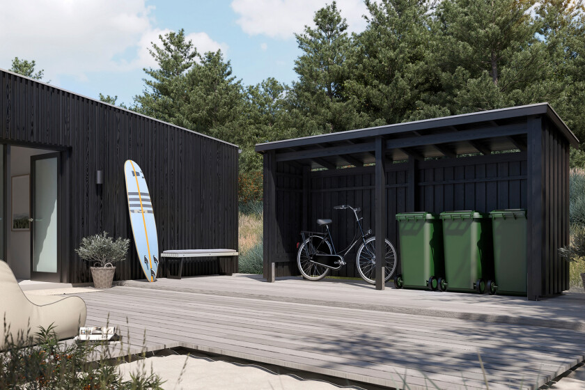 PLUS Nordic Multi Hagehus 4,7 m² -2 Moduler Åpen - Grå