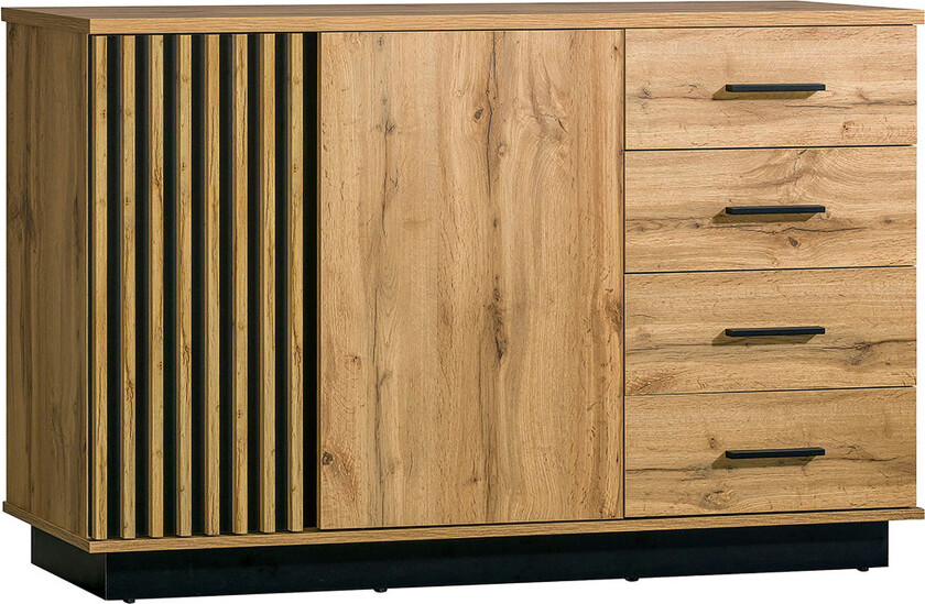 Kommode - Svart|Eik