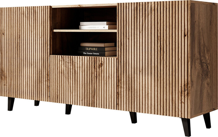 Juniskär Kommode - Svart|Eik