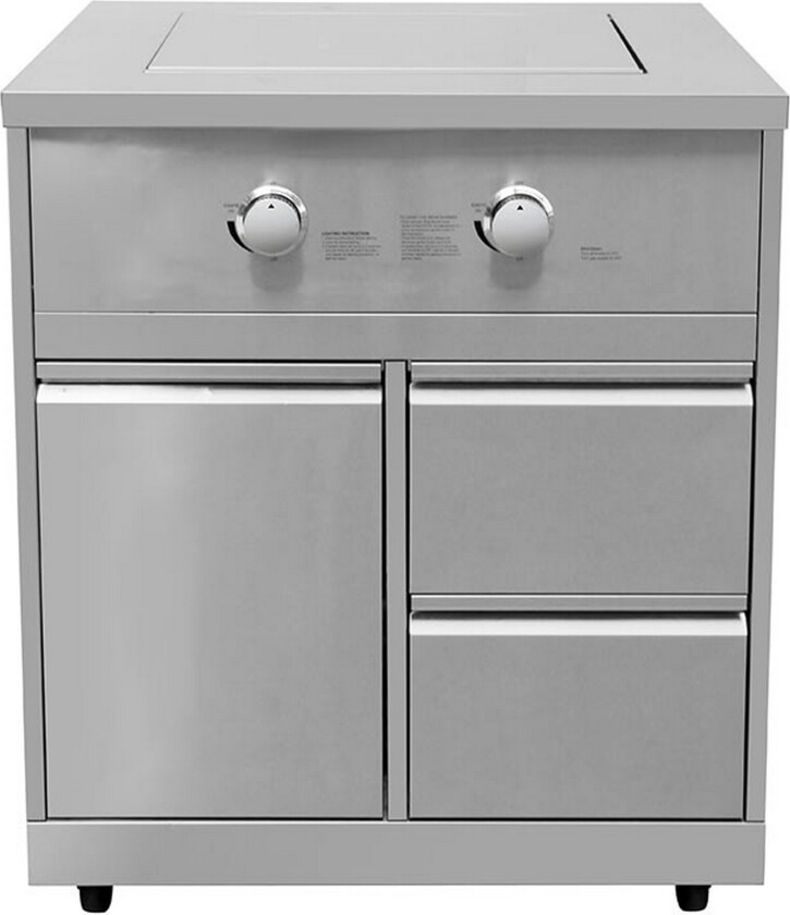Inox Range - Modul med sidebrenner - Myoutdoorkitchen