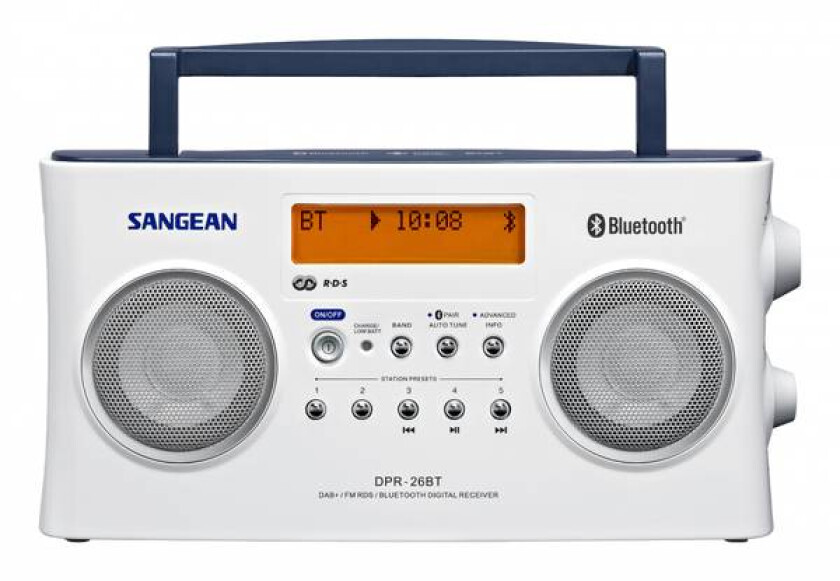 Sangean Dab Radio Hvit Dpr26bt 340026h