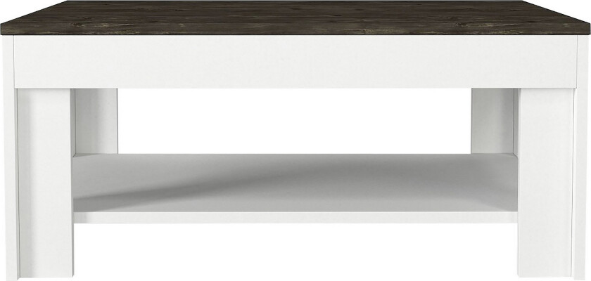 Jessila Sofabord 90 cm - Hvit / Mørkebrun