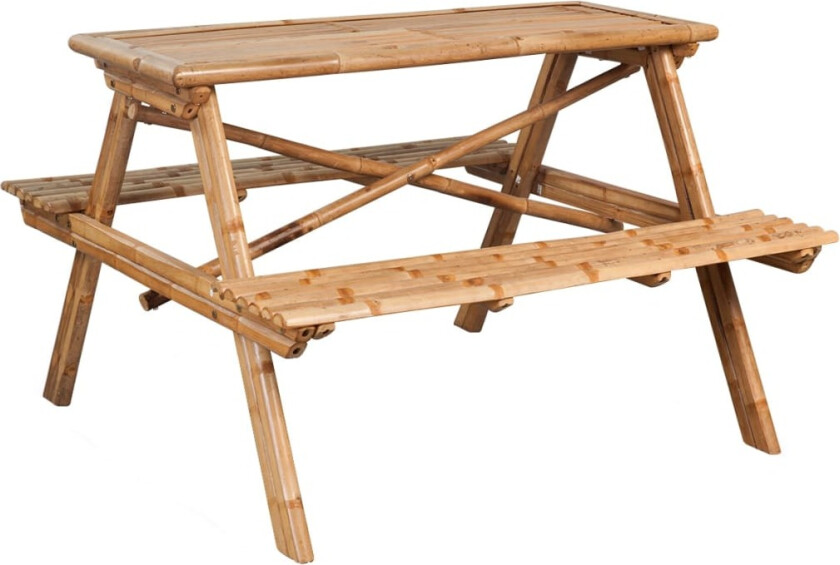 Piknikbord 120x120x78 cm bambus