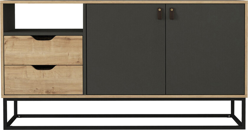 Lemelerveld Avlastningsbord 150 cm - Natur / Antrasitt