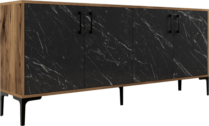 Levents Avlastningsbord 180 cm - Valnøtt / Svart