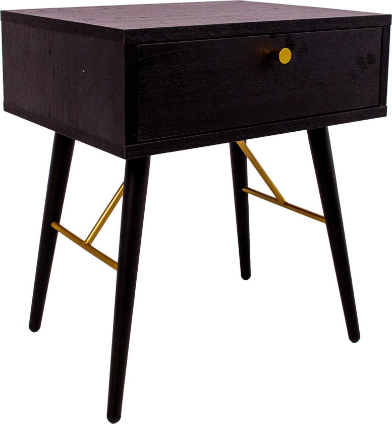 Luxemburg Nattbord Svart/Kobber -