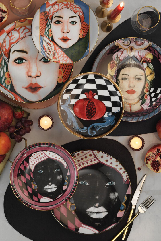 Serveringsfat 6-pk - Flerfarget