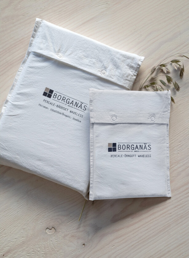 Percale Sengesett 150x210 / 50x60 cm 2- pk Hvit -