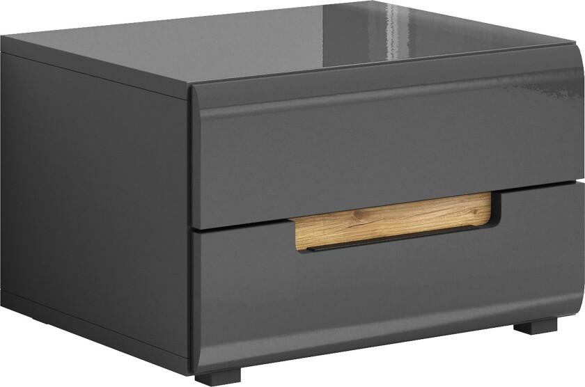 Larguie Nattbord 52x34 cm - Grå/Svart