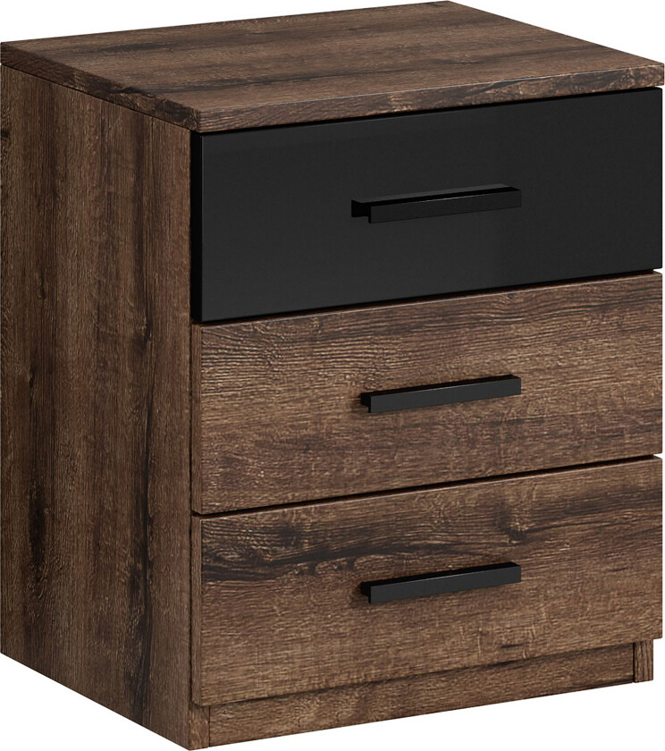 Bovera Nattbord 41x46 cm - Teak/Svart