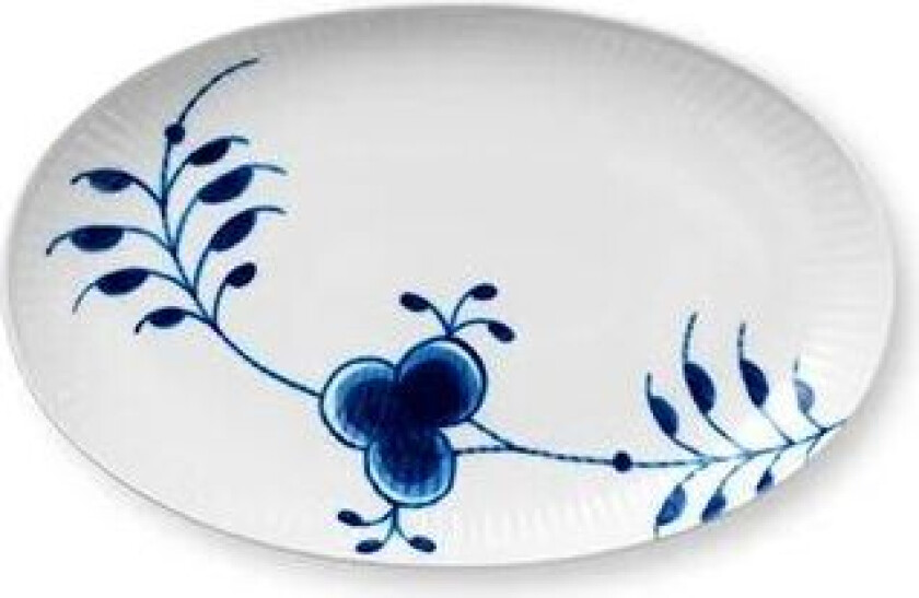 Blue Fluted Mega ovalt fat Diameter 23 cm