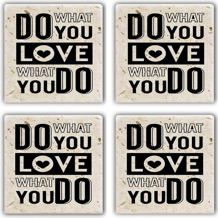 Glassunderlag 4-pk - Flerfarget