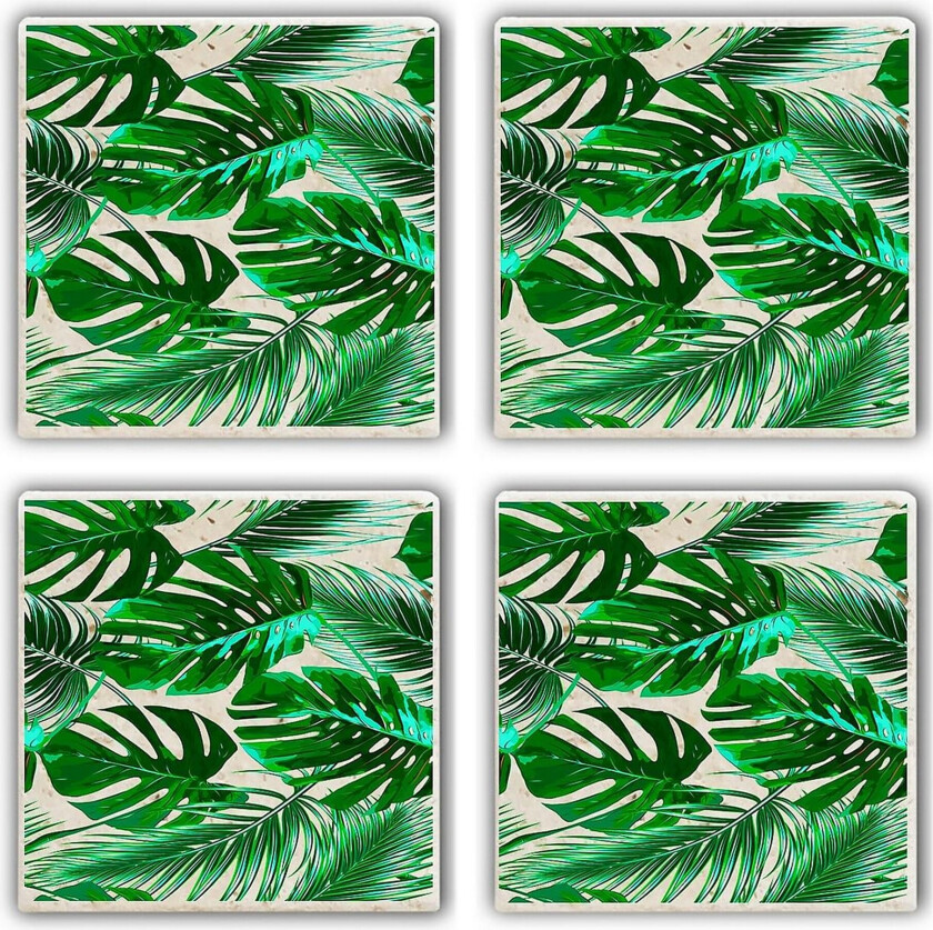 Glassunderlag 4-pk - Flerfarget