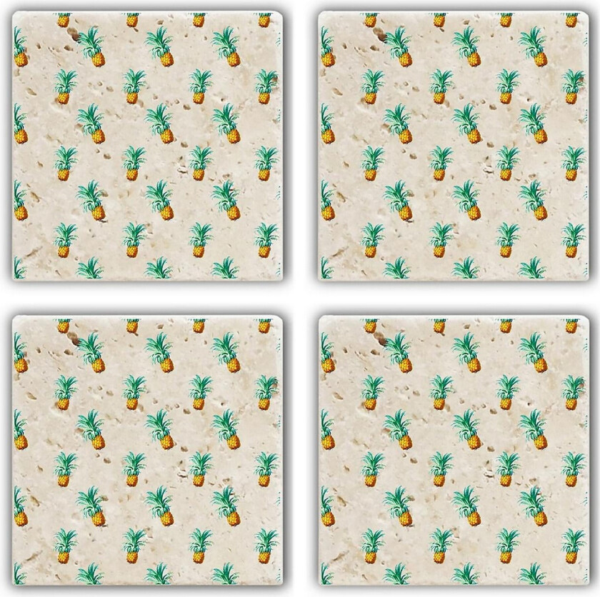 Glassunderlag 4-pk - Flerfarget