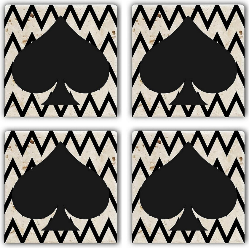 Glassunderlag 4-pk - Flerfarget