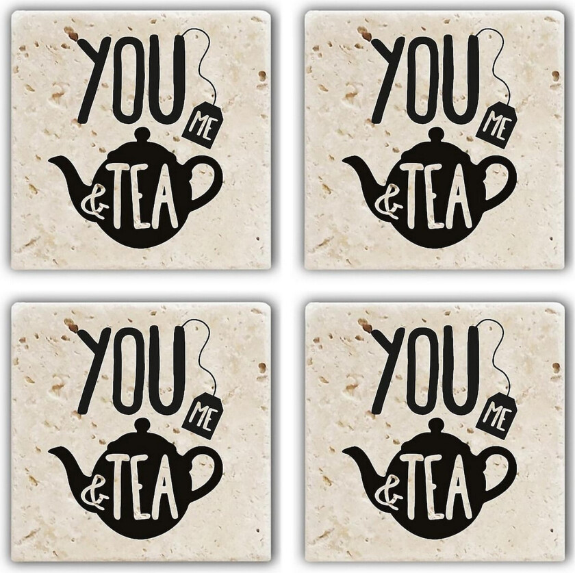 Glassunderlag 4-pk - Flerfarget