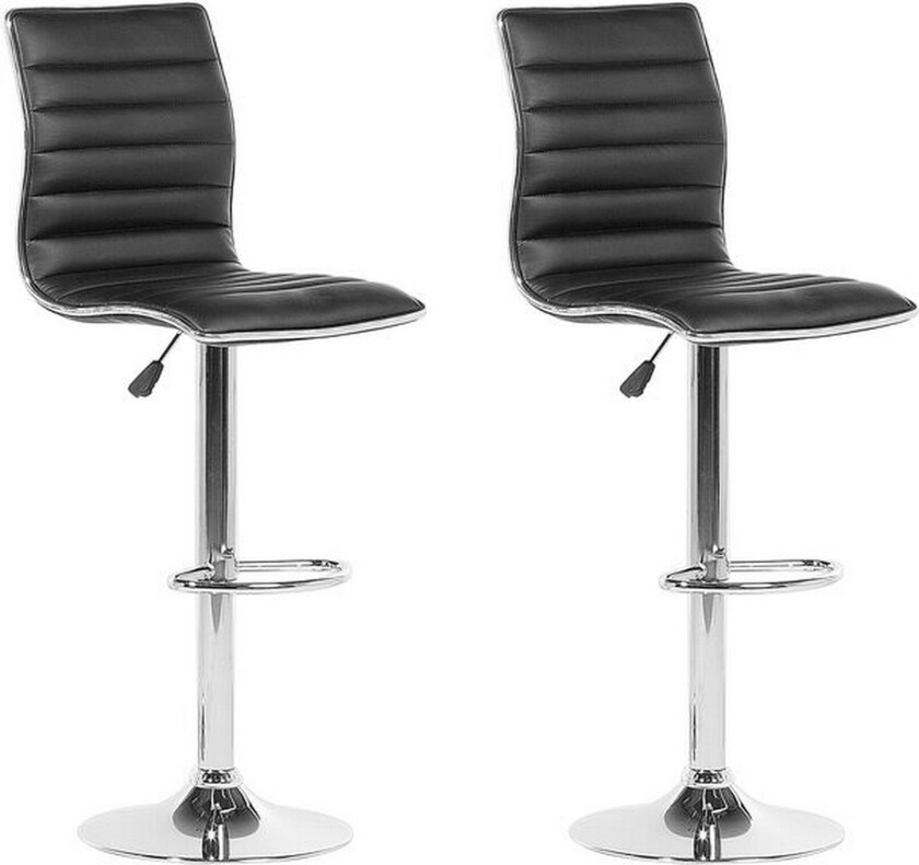 Lucernia Barstol 2-pk - Kunstlær/Svart