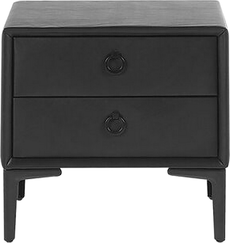 Sezanne Nattbord 44 cm - Konstlær/Svart