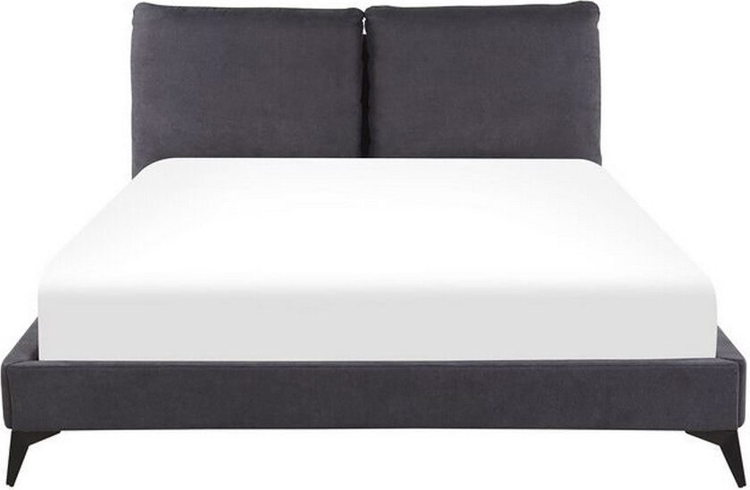 Bilde av Emelle Rammeseng 160x200 cm - Fløyel/Mørkegrå