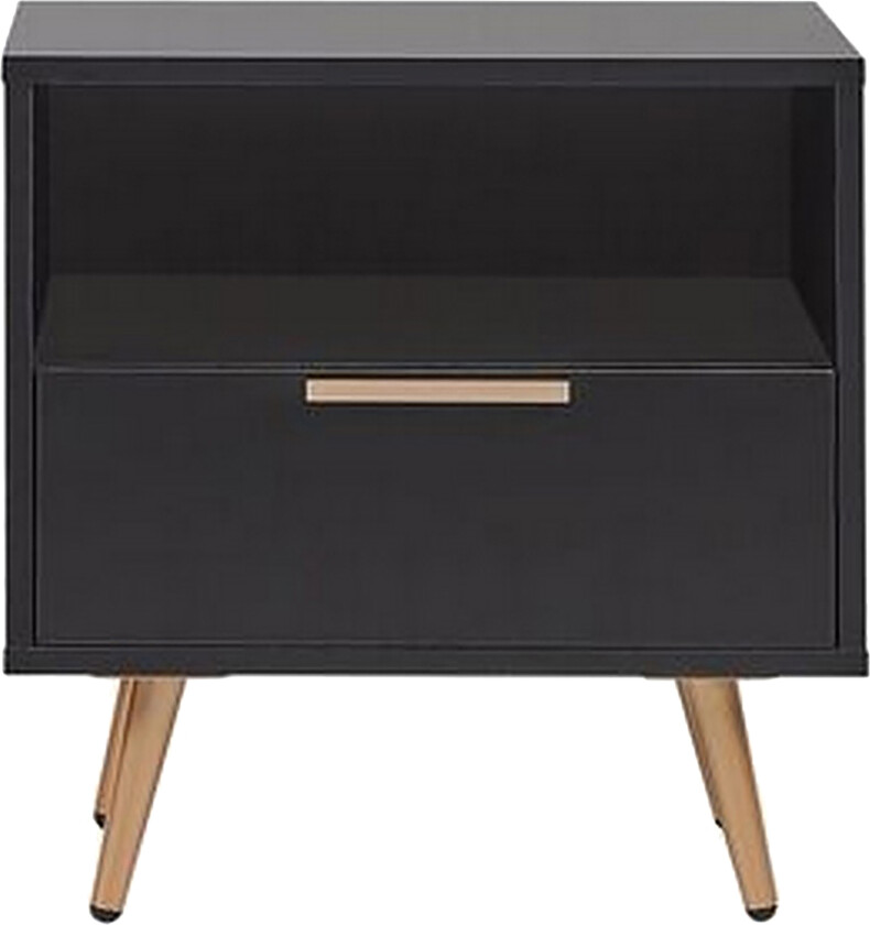 Indio Nattbord 50 cm - Svart/Guld