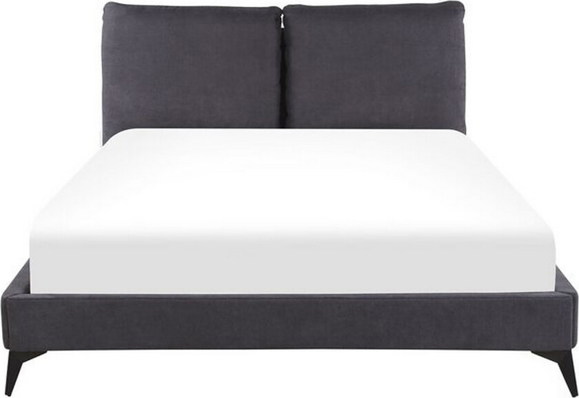 Bilde av Emelle Rammeseng 140x200 cm - Fløyel/Mørkegrå