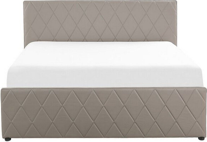 Rochefort Oppbevaringsseng 140x200 cm - Kunstlær/Grå