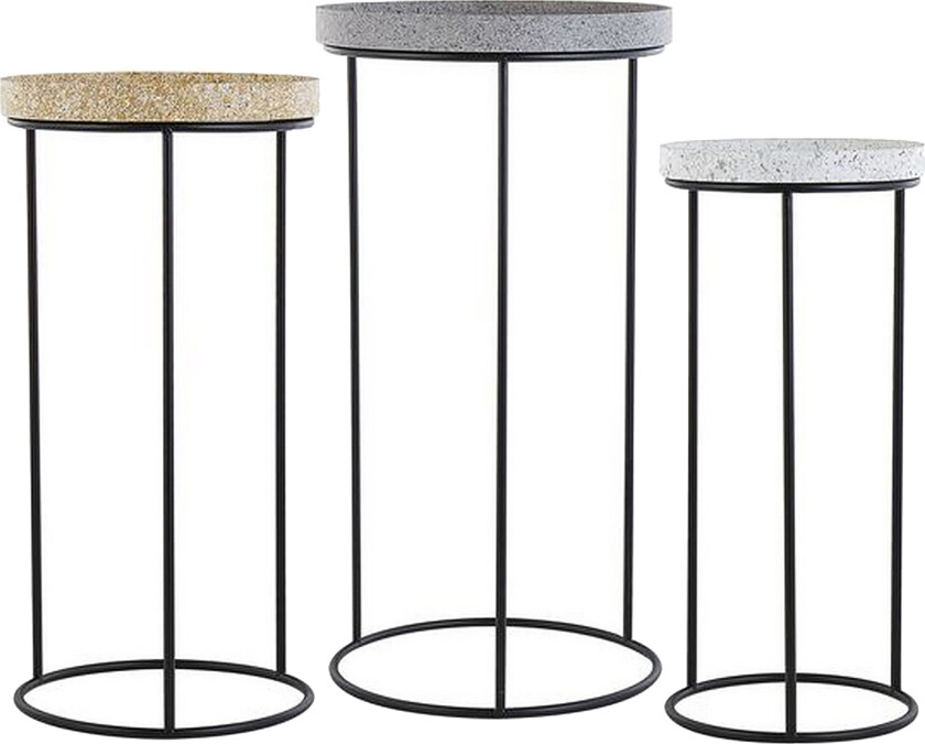 Texon Settbord 36 cm 3-pk - Svart