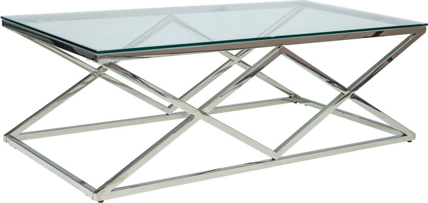 Zegna Sofabord 120 cm - Glass/Silver