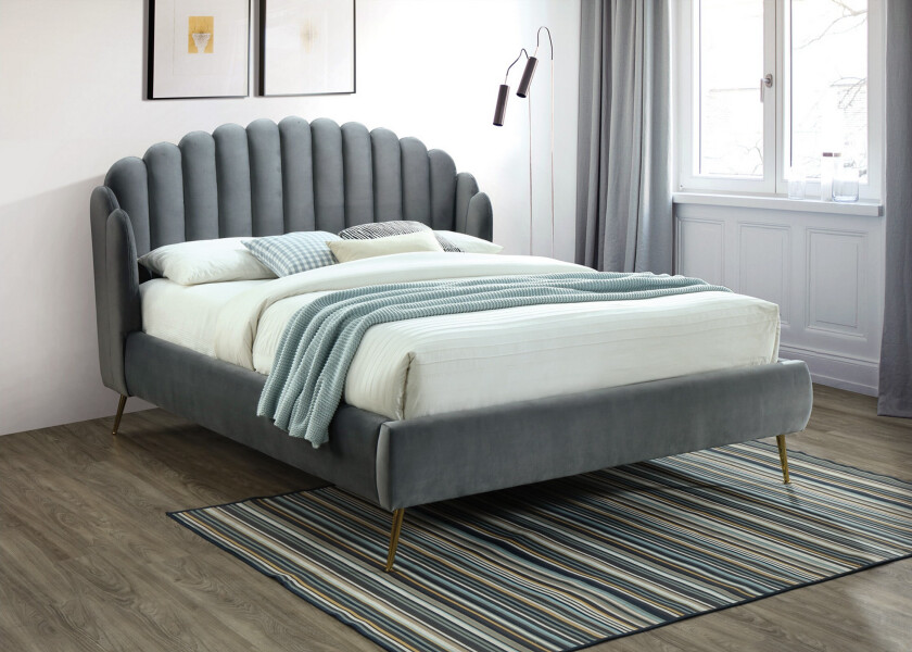 Acalabria Sengeramme 180x200 cm - Grå/Gull