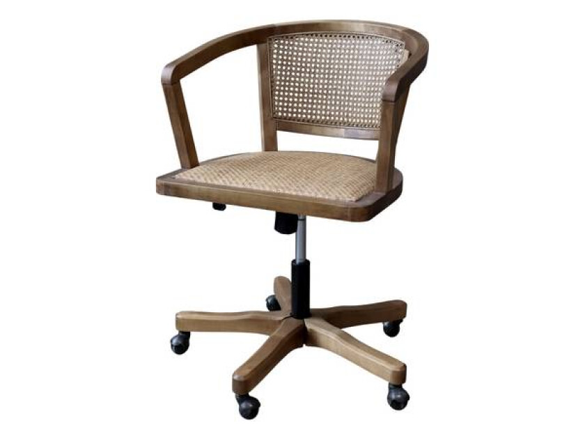 Chic fransk Kontorstol Med Flettet Sete Og Rygg 41068000