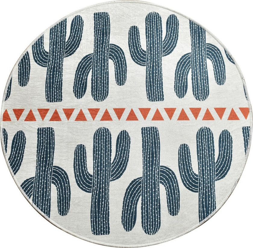 Rund Matte Happy Cactus