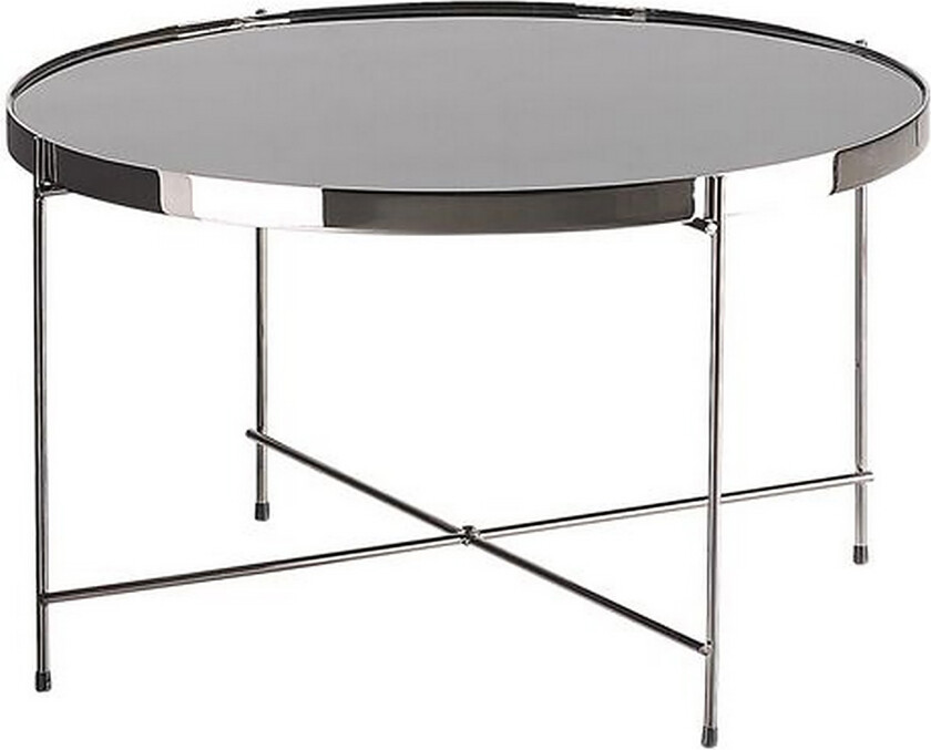 Thore Sofabord 63 cm Rundt - Glass/Silver