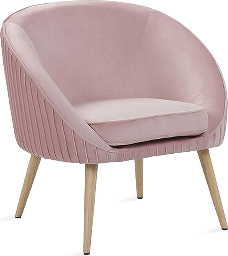 Skaten Fløyelslenestol - Rosa