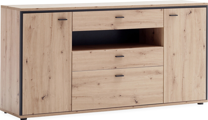 Shaginaw Skjenk 183 cm - Eik/ Antrasitt