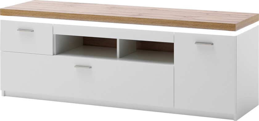 Degaust TV-benk 156 cm - Hvit/Eik